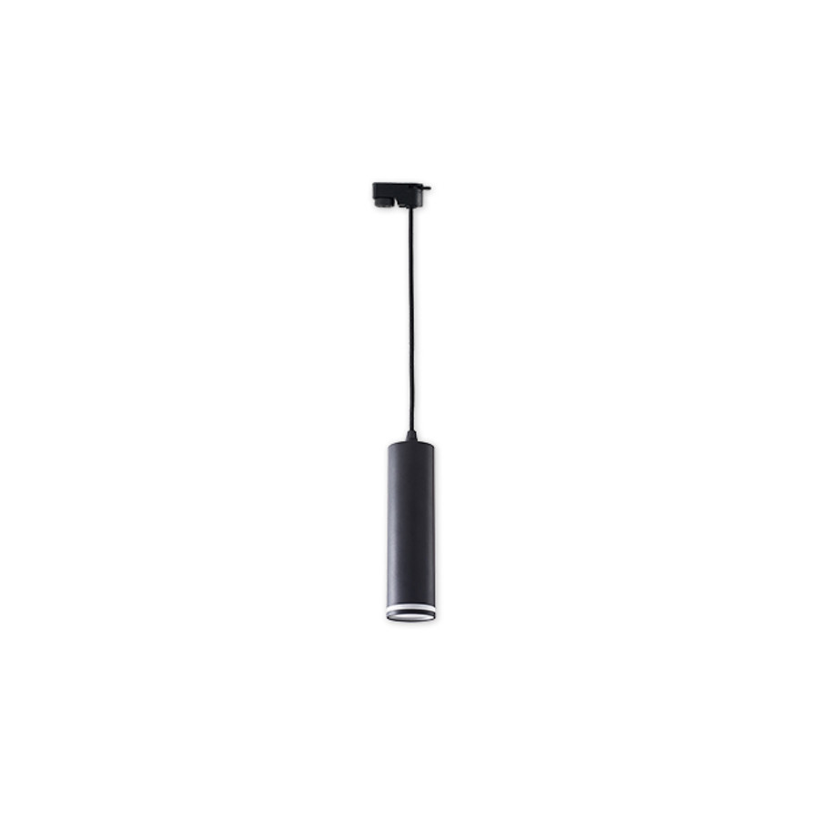 Image of MasterLED Ring fekete henger alakú sínre szerehető lámpa keret, GU10-es foglalattal