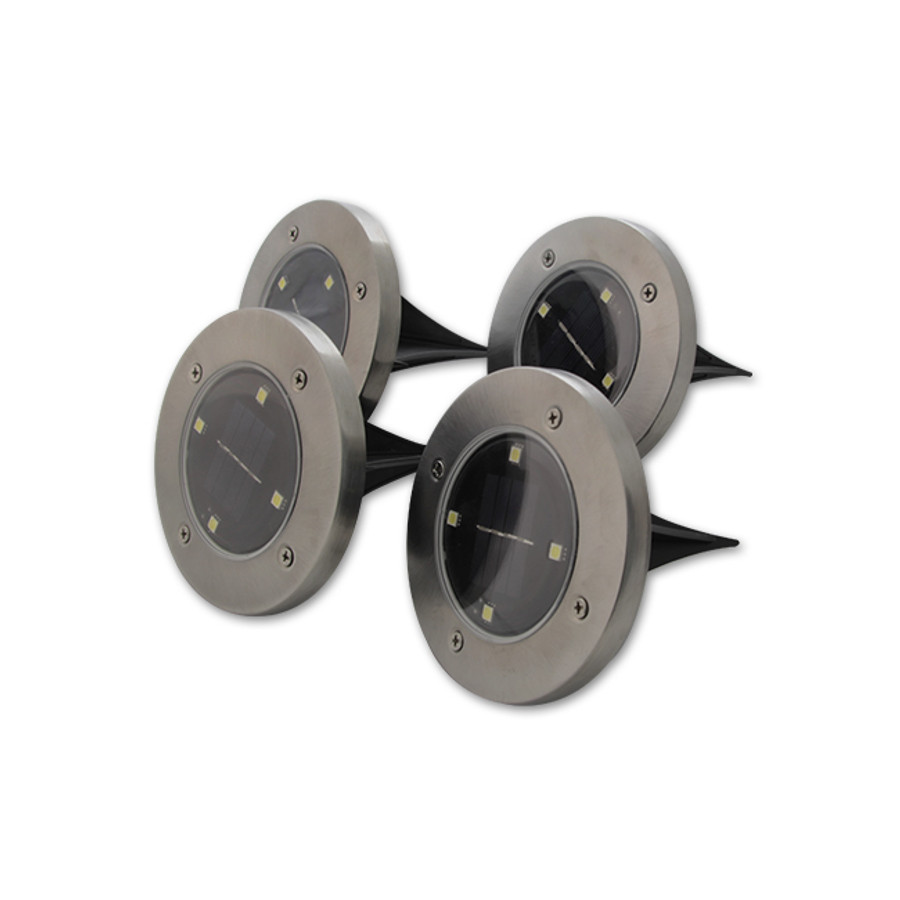 Image of MasterLED Földbe szúrható 0,4 W-os kerek napelemes lámpa 4 SMD