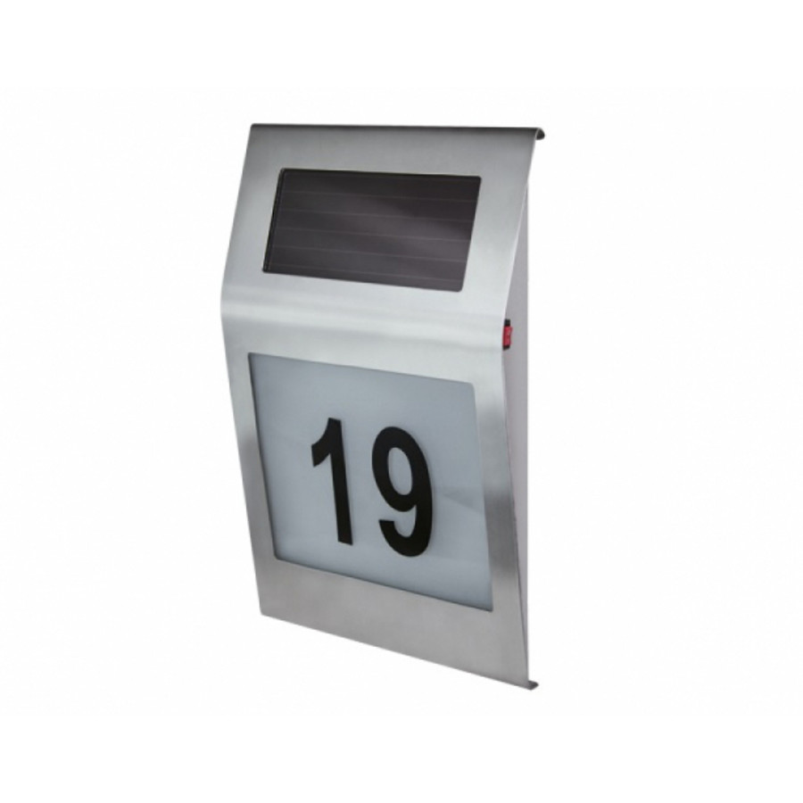 Image of Strühm Numero Led 0,12W-os króm, napelemes házszám világító lámpa