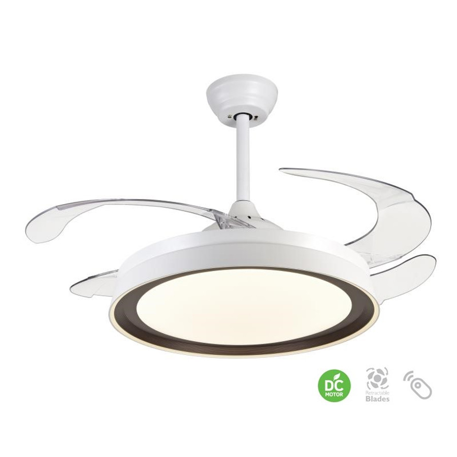 Image of Lineme Μinuano LED távirányítós mennyezeti ventilátor fehér