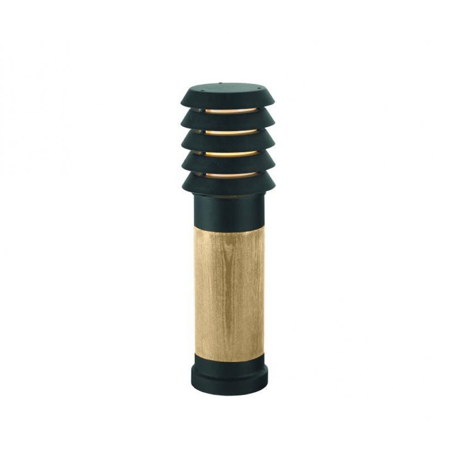Image of NORLYS ALTA kültéri álló lámpa 1xE27 fekete, fa 490 mm