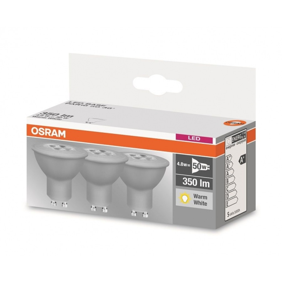 Image of Osram BASE 3xPAR16 50 36 4,8W/827 GU10