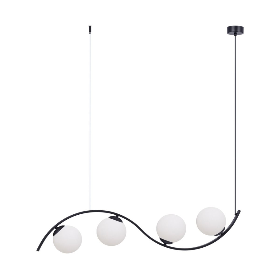 Image of Zuma Line Pendant WAVE 5014 4xE14 black/white