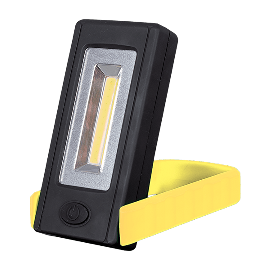 Image of ELEMES LED KÉZI LÁMPA MÁGNESSEL ÉS RÖGZÍTŐ CLIPPEL SÁRGA 3W COB