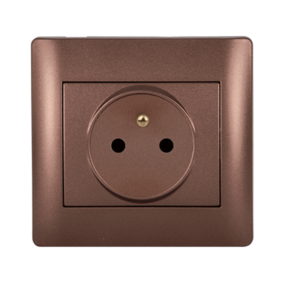 Image of RHYME FRENCH TYPE SOCKET COFFEE METALLIC