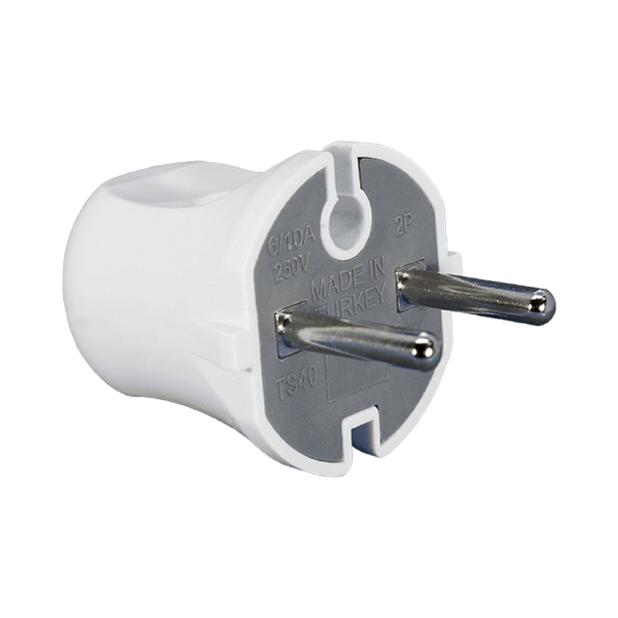 Image of ELMARK SCHUKO PLUG 10A 2P WHITE