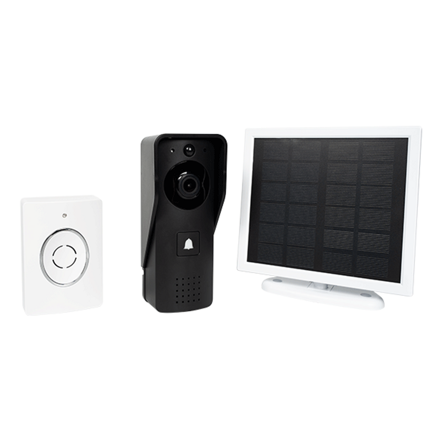 Image of EL-IP09 SOLAR VIDEO DOORBELL CAMERA + CHIME SET