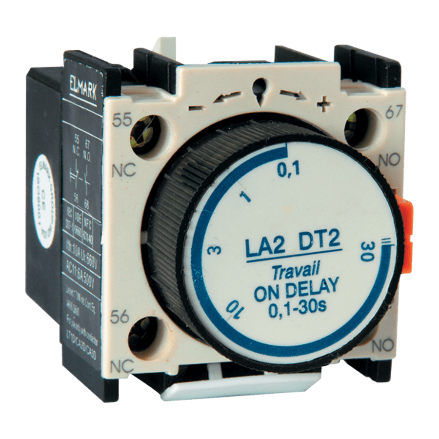 Image of KÉSLELTETŐ KAPCSOLÓ MODUL KONTAKTORHOZ LT1-D 0.1~30s NO+NC