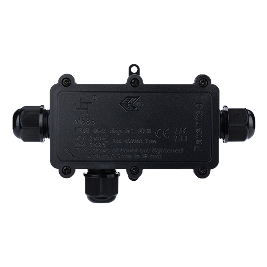 Image of ELMARK JUNCTION BOX 3 ENTRY 450VAC 24A, IP68
