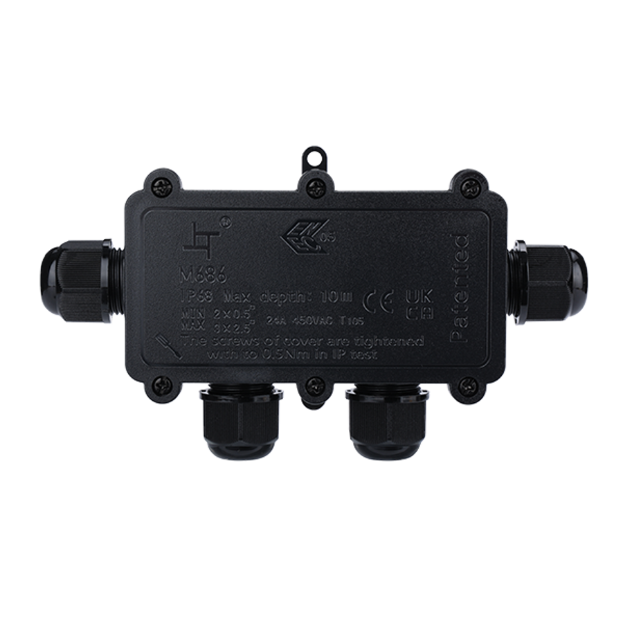 Image of ELMARK JUNCTION BOX 4 ENTRY 450VAC 24A, IP68