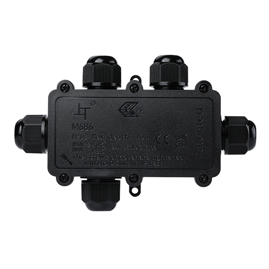 Image of ELMARK JUNCTION BOX 5 ENTRY 450VAC 24A, IP68