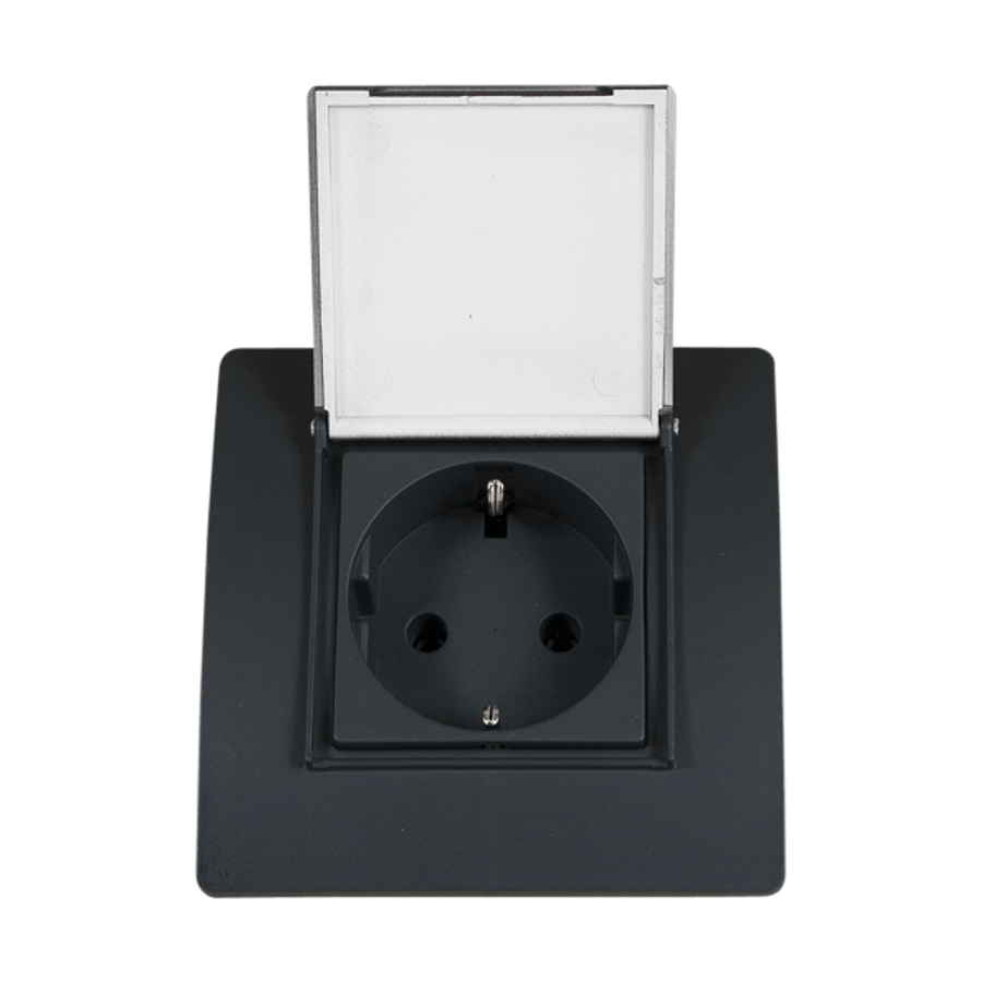Image of EL BASIC TZ107C GERMAN STANDARD SOCKET WITH COVER