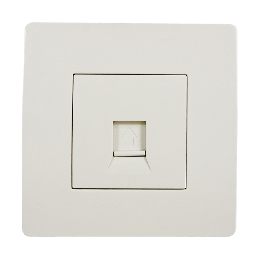 Image of EL BASIC TZ112 COMPUTER LINE SOCKET CREAM-OLD