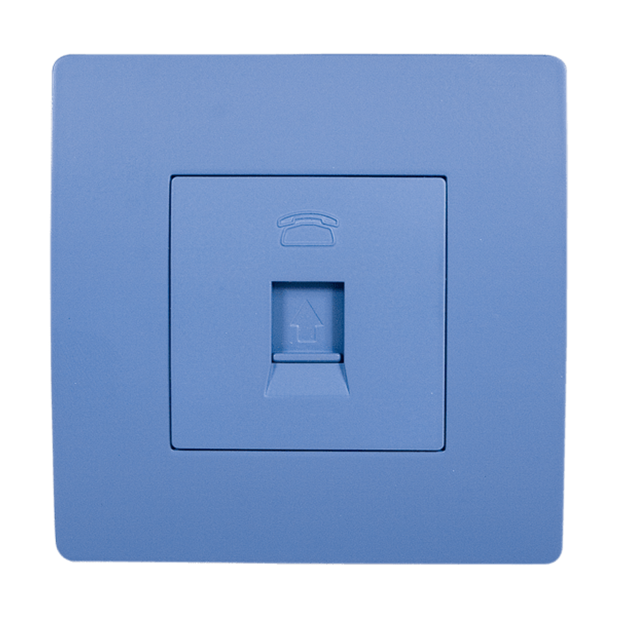 Image of EL BASIC TZ106 TELEPHONE SOCKET BLUE-OLD