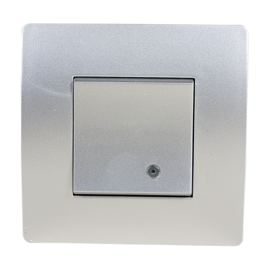 Image of EL BASIC TG114 1 BUTTON 1 WAY SWITCH WITH LIGHT SI
