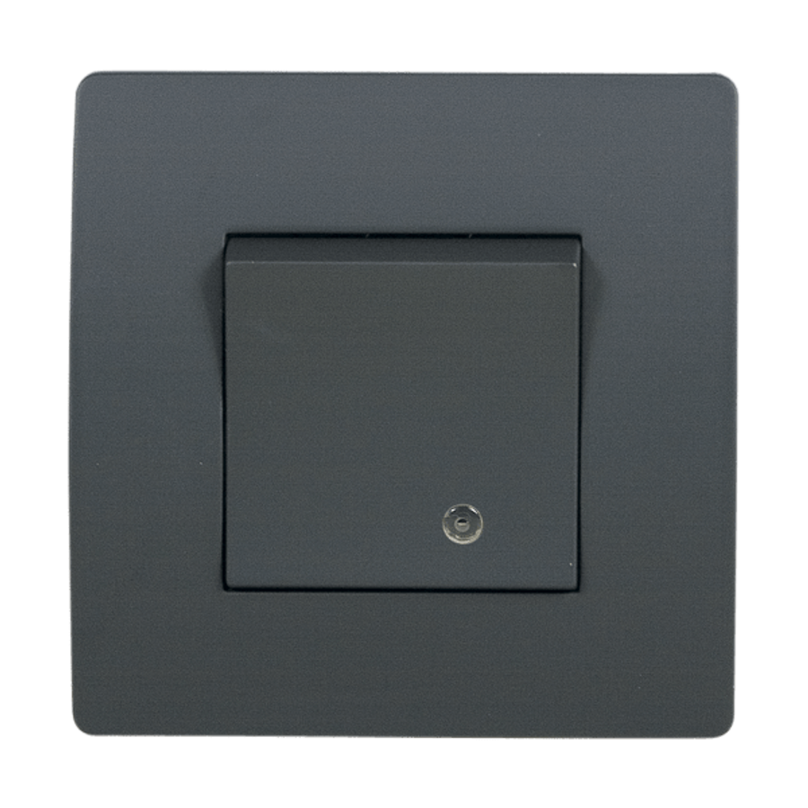 Image of EL BASIC TG114 1 BUTTON 1 WAY SWITCH WITH LIGHT GR