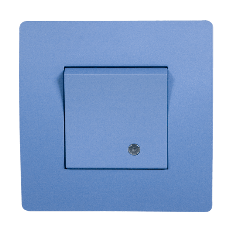 Image of EL BASIC TG114 1 BUTTON 1 WAY SWITCH WITH LIGHT BL