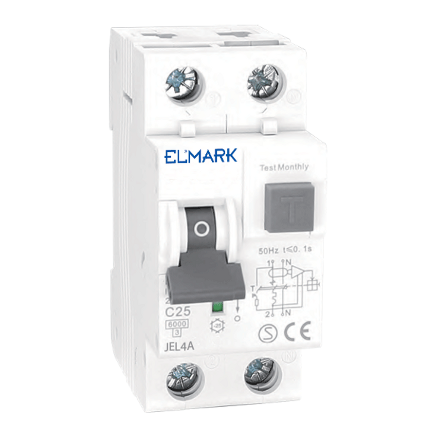 Image of ELECTRONIC RCBO JEL4A 6kA 2P 32A/300mA