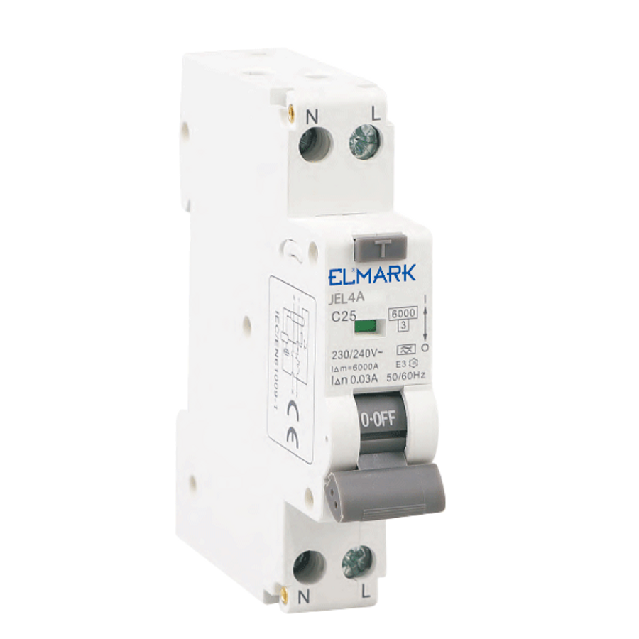 Image of ELECTRONIC DPN RCBO JEL9A 6kA 2P 16A/30mA