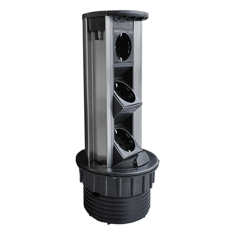 Image of TOWER MULTIPLUGS 6 MODULES BLACK
