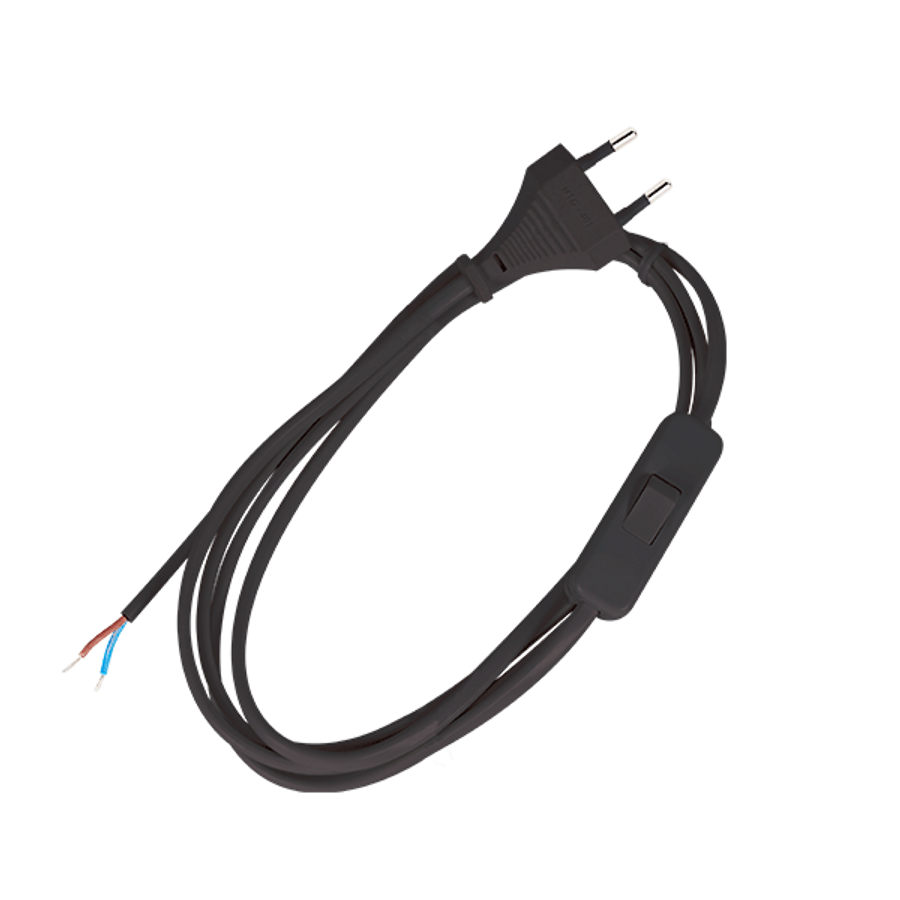 Image of POWER CABLE H03VV-F 2G0,50MM? WITH SWITCH 3M BLACK