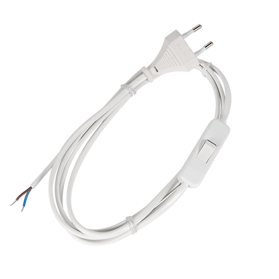 Image of POWER CABLE H03VV-F 2G0,50MM? WITH SWITCH 3M WHITE