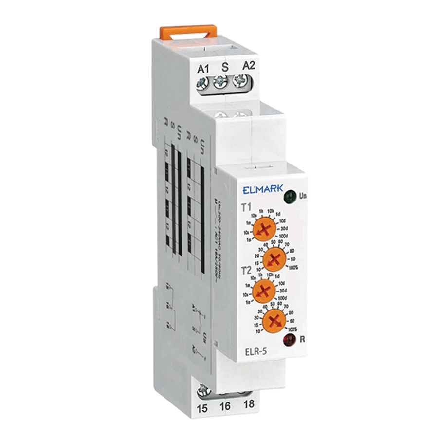 Image of ELR-6 ASYMMETRIC RELAY 12-240V AC/DC 2ХSPDT 2x16A