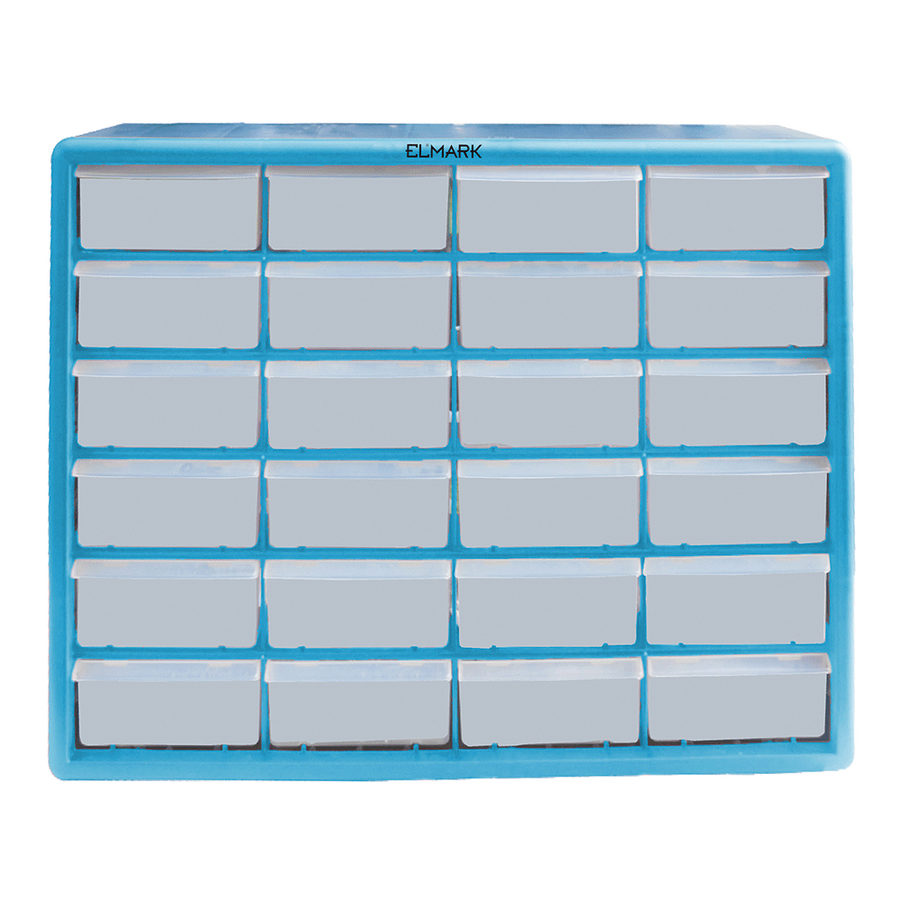 Image of PLASTIC STORAGE BOX 24DRAWERS 50X16X39cm NO SCREW