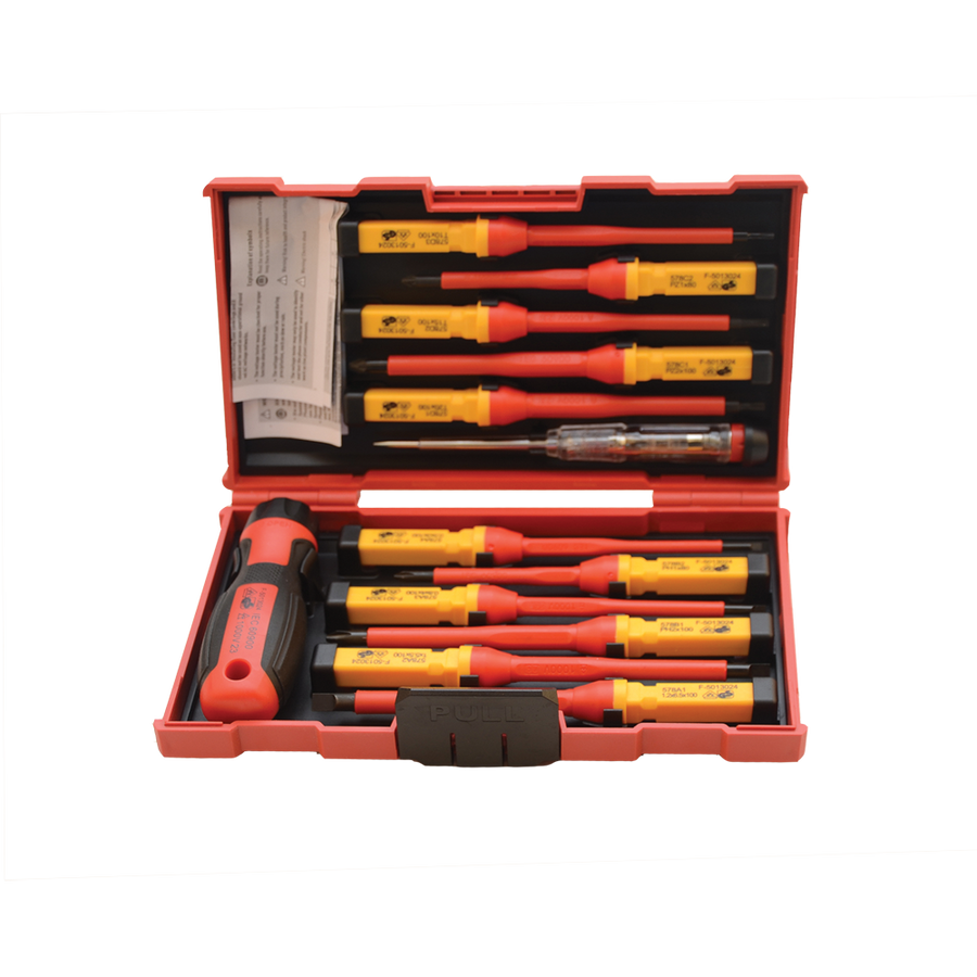 13PCS VDE INSULATED SCREWDRIVER SET CRV