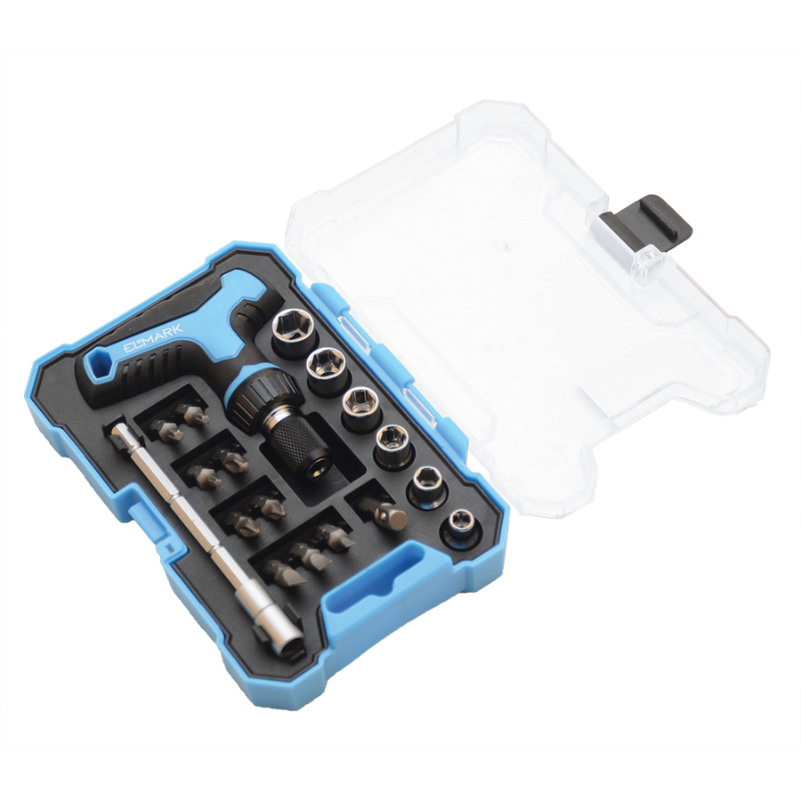 Image of 18PCS RATCHET WRENCH AND SCREWDRIVER SET CRV