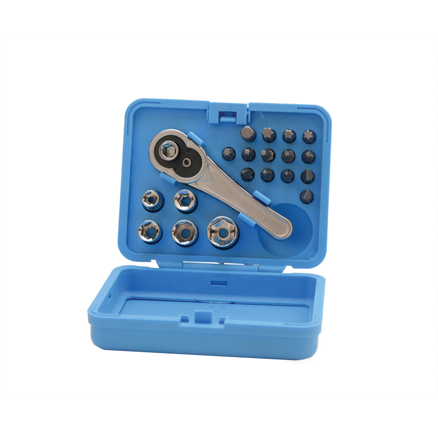 Image of 20PC SOCKET & SCREWDRIVER BIT TOOL SET CRV