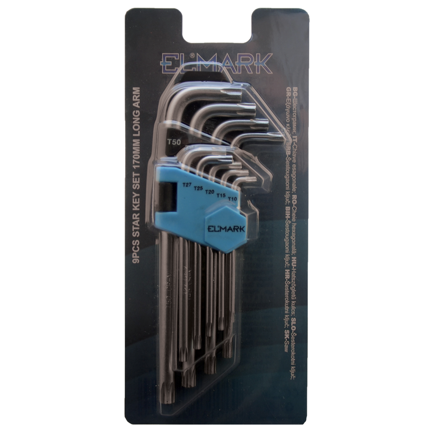 Image of 9PCS STAR KEY SET 170mm LONG ARM