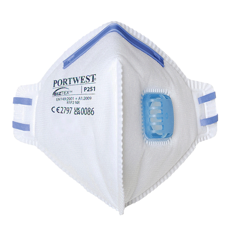 Image of P251 FFP2 VALVED FOLD FLAT RESPIRATOR