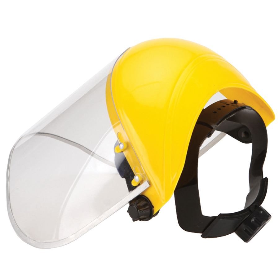 Image of SAFETY FACE SHIELD WITH CLEAR VISOR, ADJUSTABLE