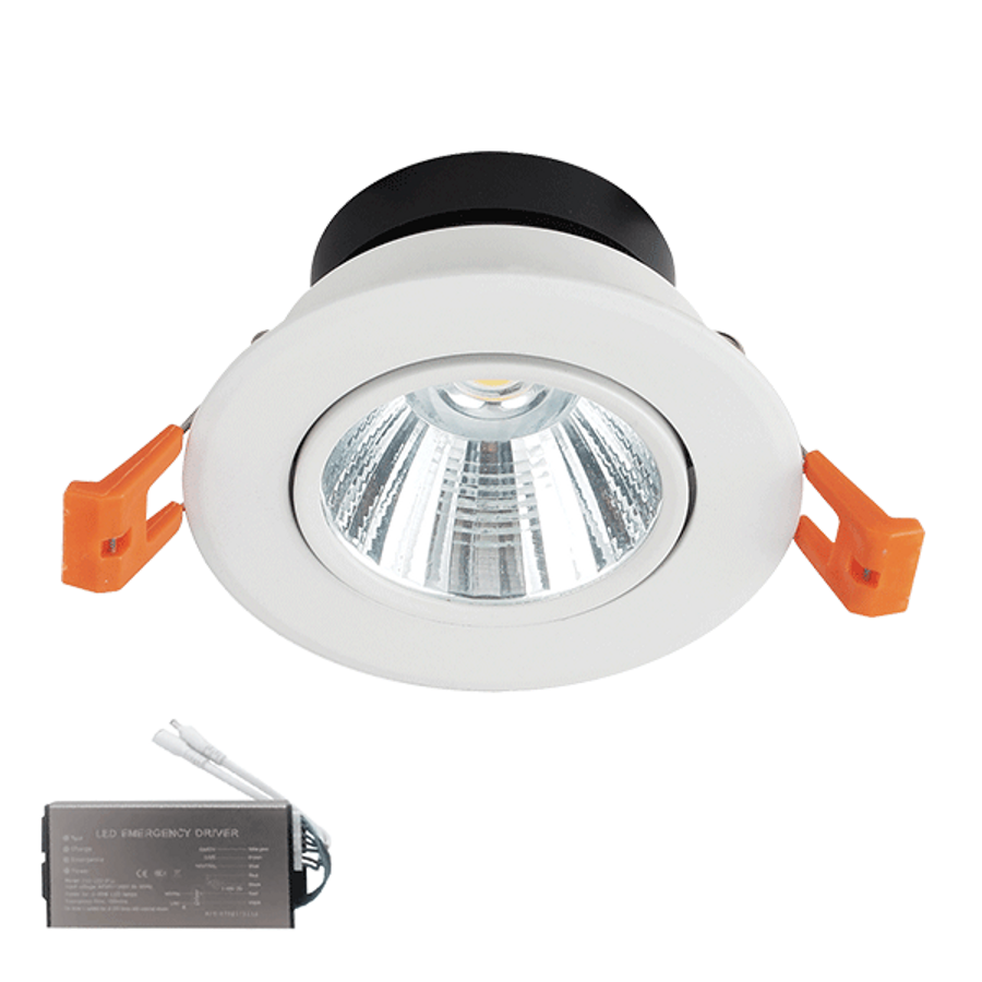 Image of LED SPOT LIGHT 24W 230V 4000K WHITE IP44+EMERGENCY KIT
