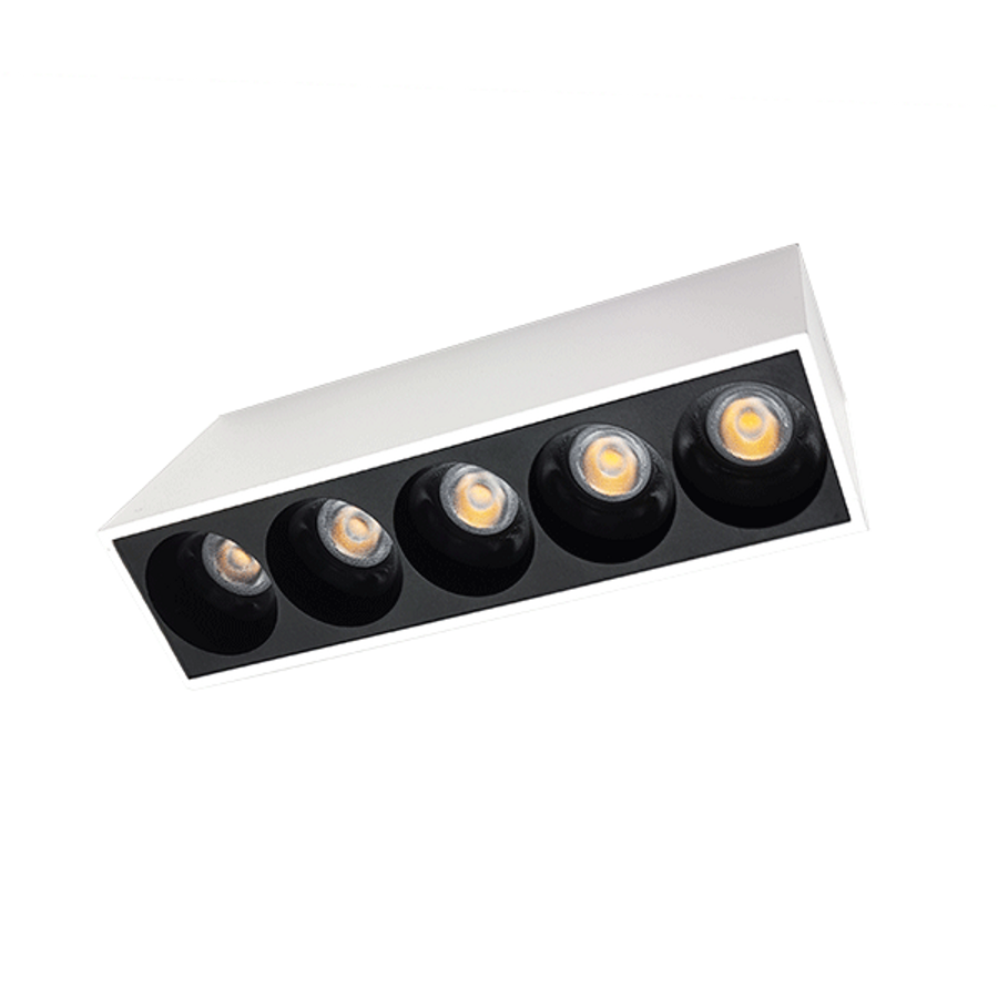 Image of SURFACE LINEAR LIGHT EL-14 10W 4000K, WHITE & BLACK