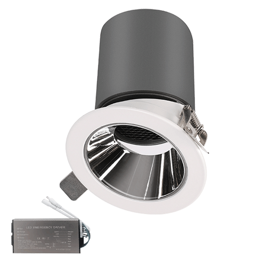 Image of EL-6453 LED DOWNLIGHT ВМ 20W 4000K 38° HONEY+EMERGENCY KIT
