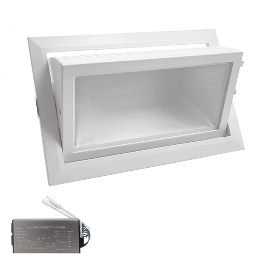 Image of RECESSED DOWN LIGHT EL-6705 40W 6500K, WHITE+EMERGENCY KIT