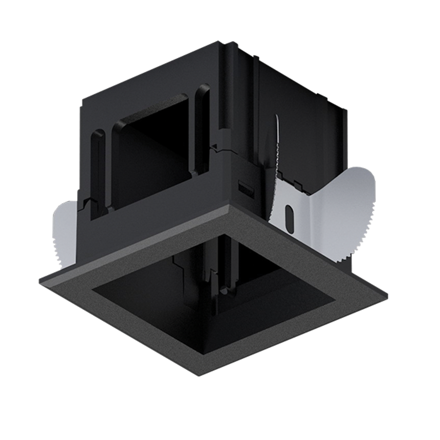 Image of MODENA 1 MODULE RECESSED BOX WITH FRAME BLACK