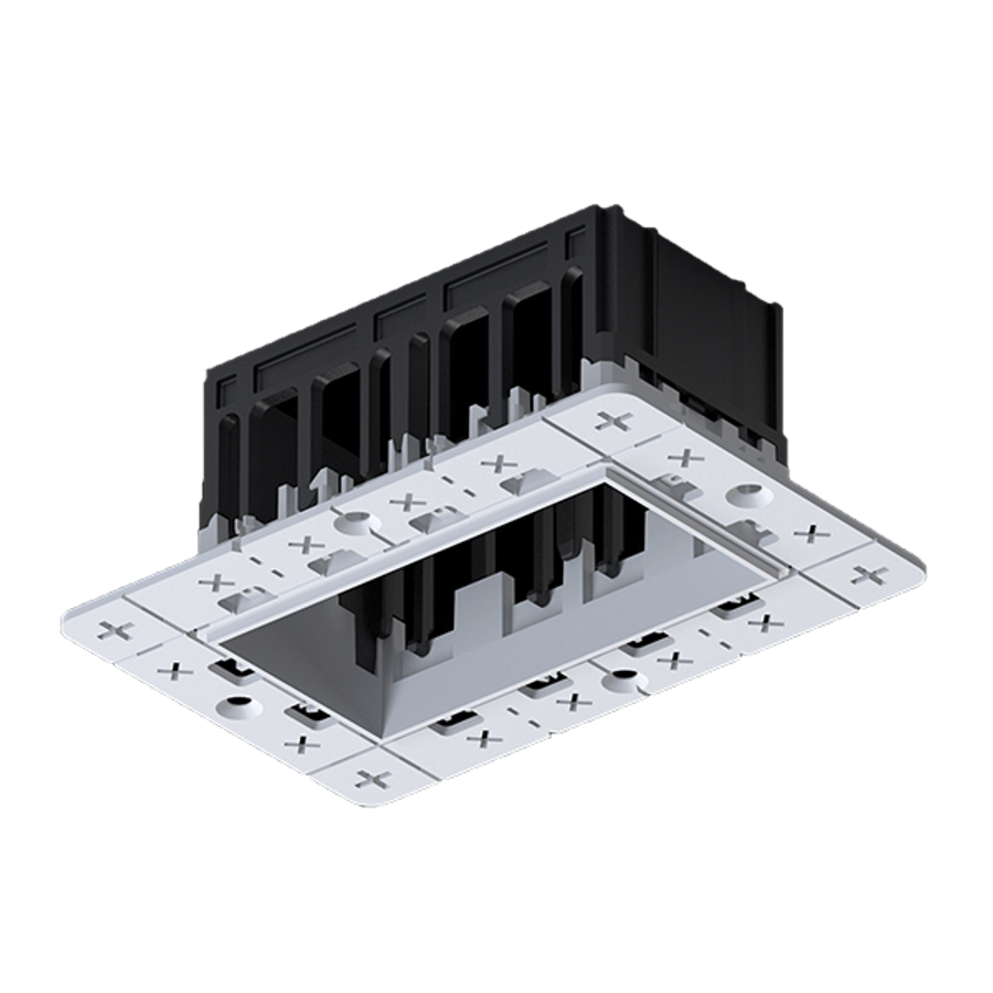 Image of MODENA 2 MODULE RECESSED BOX WITHOUT FRAME