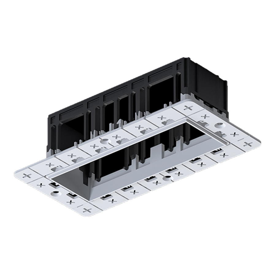 Image of MODENA 3 MODULE RECESSED BOX WITHOUT FRAME