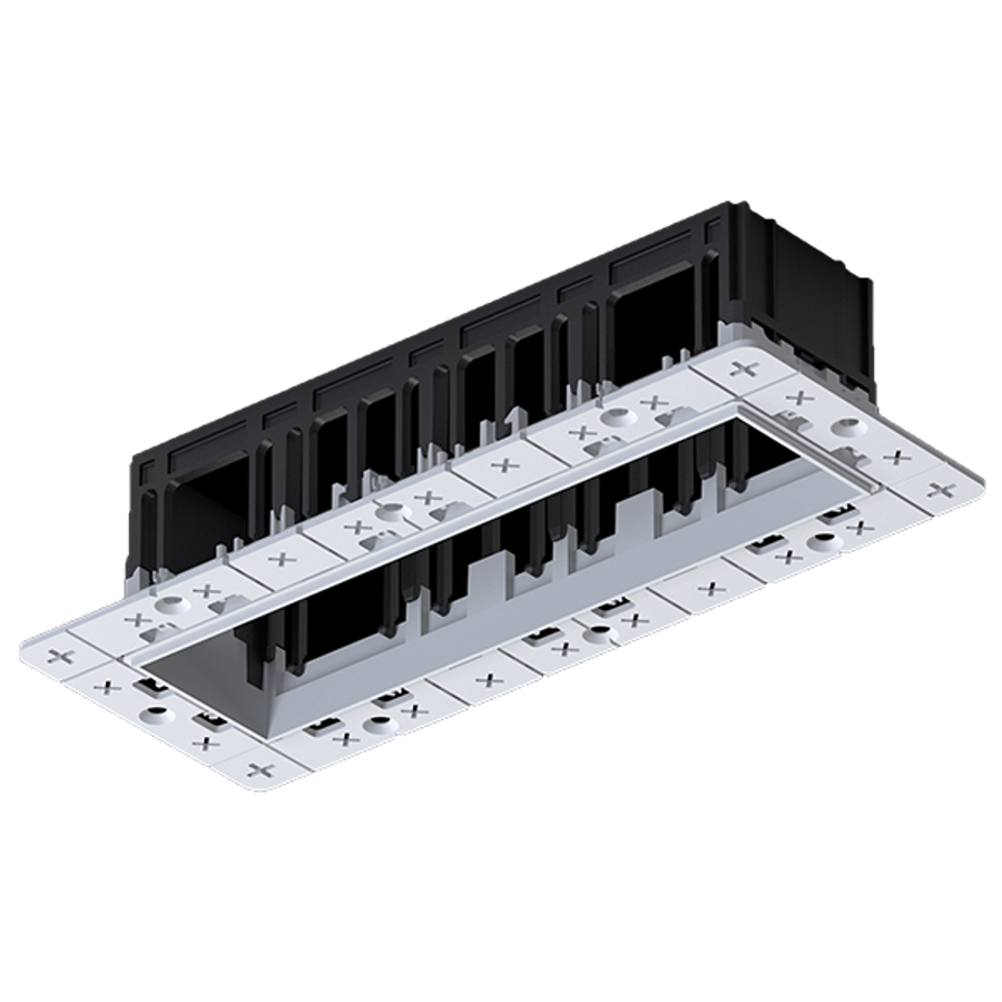 Image of MODENA 4 MODULE RECESSED BOX WITHOUT FRAME