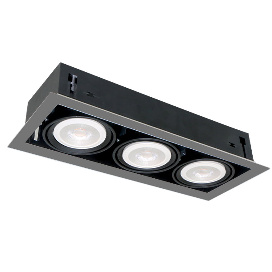 Image of LED KIEMELŐVILÁGÍTÁS QUAD310 10W 3XE27 4000K SÖTÉT SZÜRKE