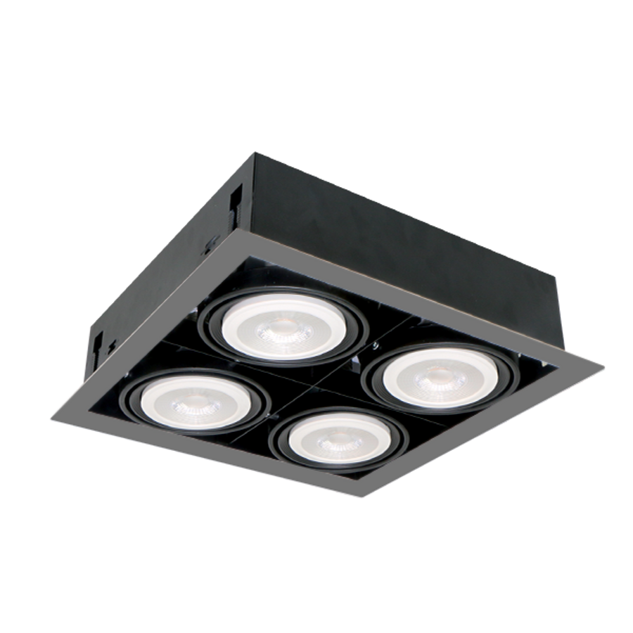 Image of LED KIEMELŐVILÁGÍTÁS QUAD410 10W 4XE27 4000K SÖTÉT SZÜRKE