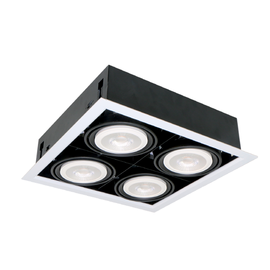 Image of LED KIEMELŐVILÁGÍTÁS QUAD412 12W 4XE27 2700K SÖTÉT SZÜRKE