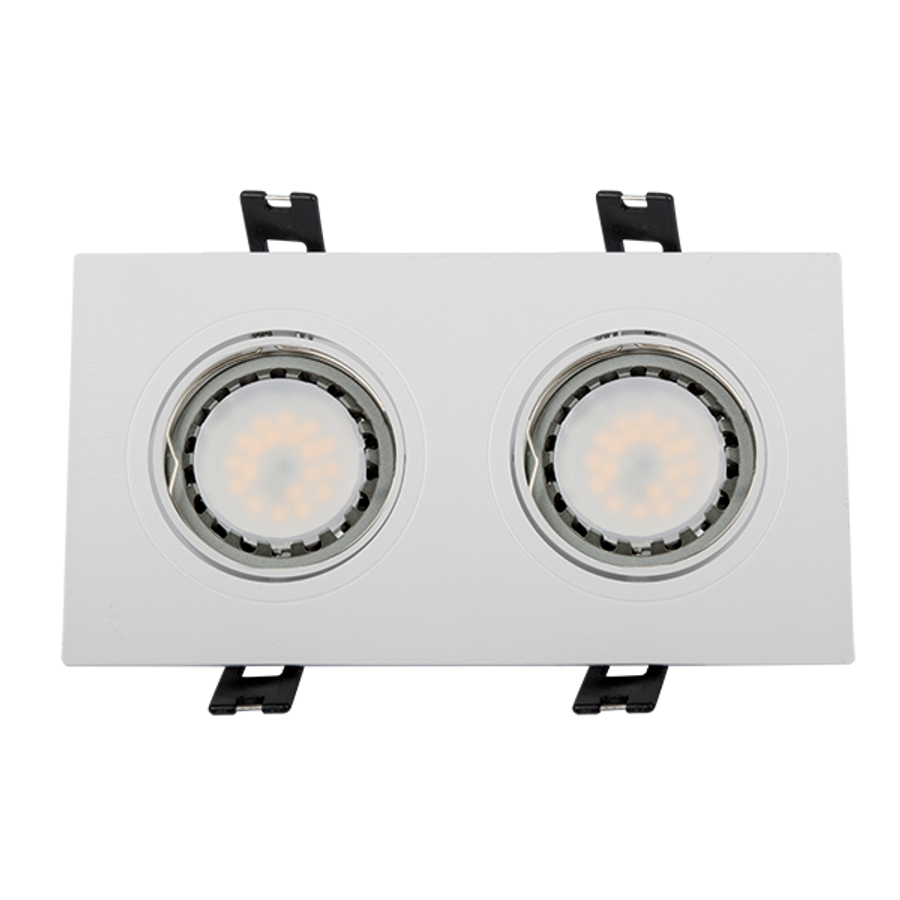 Image of LEDES MŰANYAG TÉGLALAP ALAKÚ SPOTVILÁGÍTÁS PAR 16 2X5.5W 4000-4300K S FEHÉR