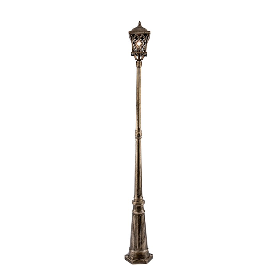 Image of JOSH LANTERN STAND 1XE27 ANTIQUE BRASS H2000