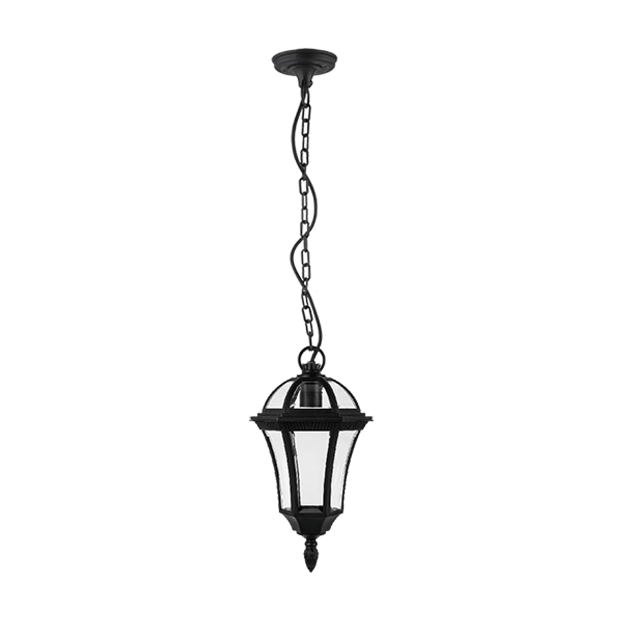 STEVEN LANTERN HANGING 1XE27 BLACK IP44