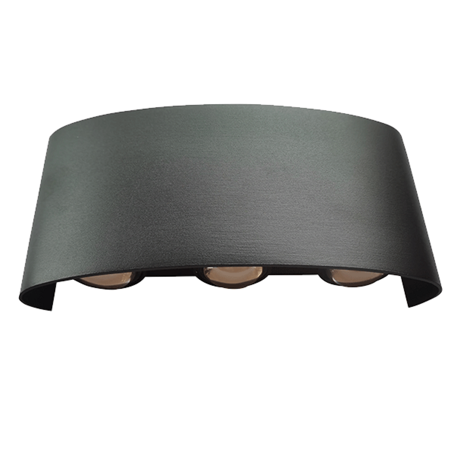 Image of LED WALL LAMP 6X1W 4000K IP54 BLACK