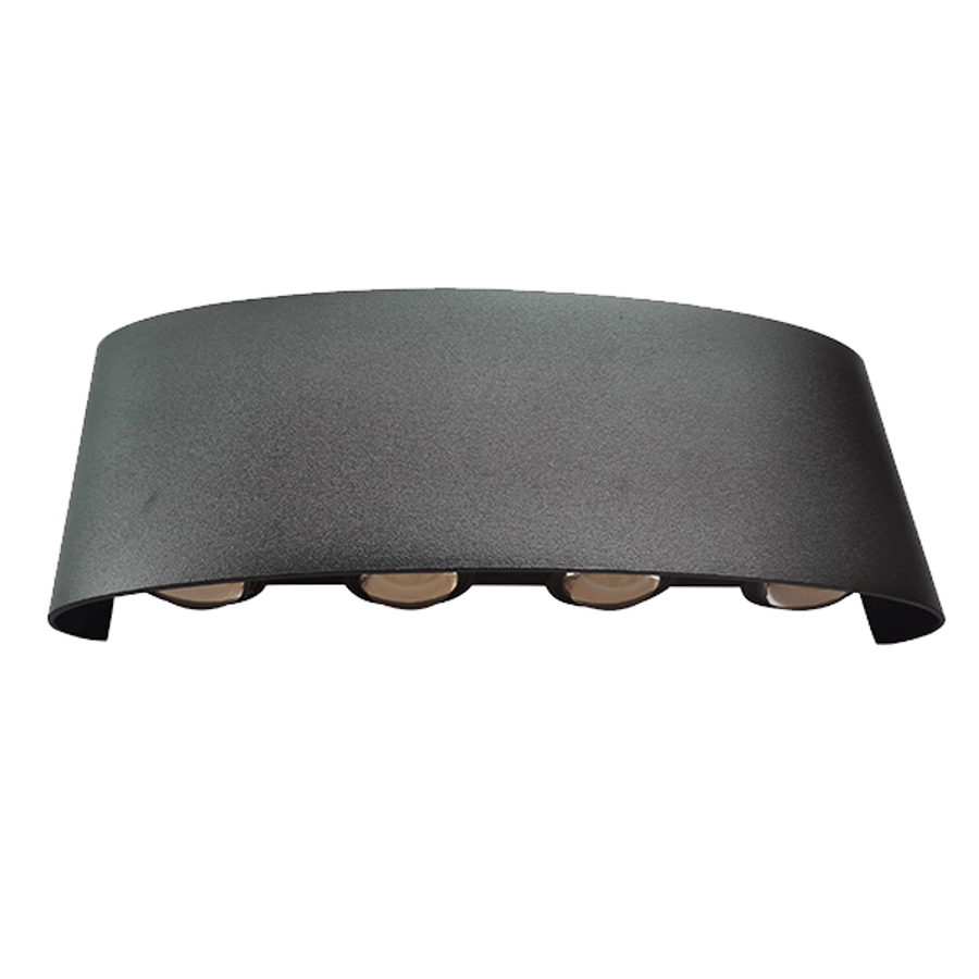 Image of LED WALL LAMP 8X1W 4000K IP54 BLACK